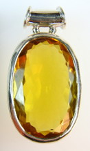 yellow quartz pendant laboratory grown